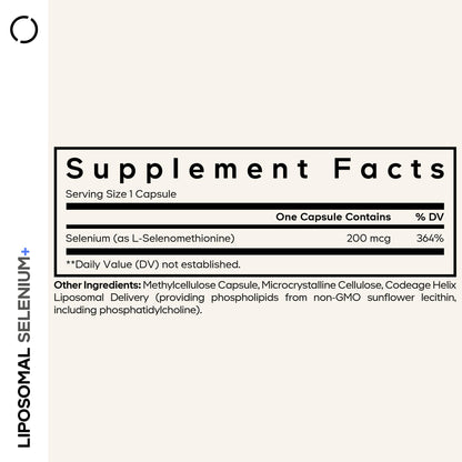 Codeage Selenium 200 mcg Supplement, 6-Month Supply, Immune Support, Mineral Cofactor Selenomethionine, Phospholipids, Vegan, Liposomal Delivery, 180 Capsules CodeageBuy Supplements Australia