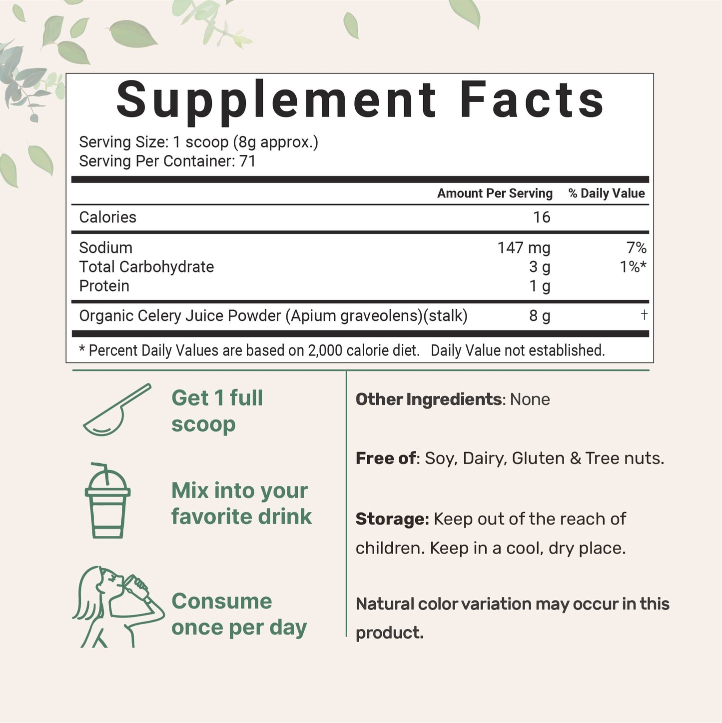 Organic Celery Juice Powder, 20 Ounce (1.25 Pound), 71 Serving, Celery Detox and Cold Micro IngredientsBuy Supplements Australia