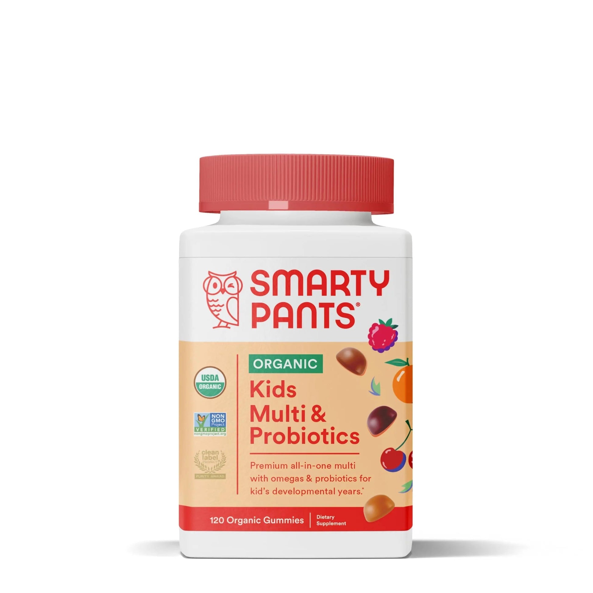 SmartyPants Toddler Multivitamin Gummies: Omega 3 Fish Oil (EPA/DHA), Vitamin D3, C, Vitamin B12, B6 & Organic Kids Multivitamin Gummies: Probiotics, Omega 3 (ALA), Vitamin D3, C, Vitamin B12 SmartyPantsBuy Supplements Australia