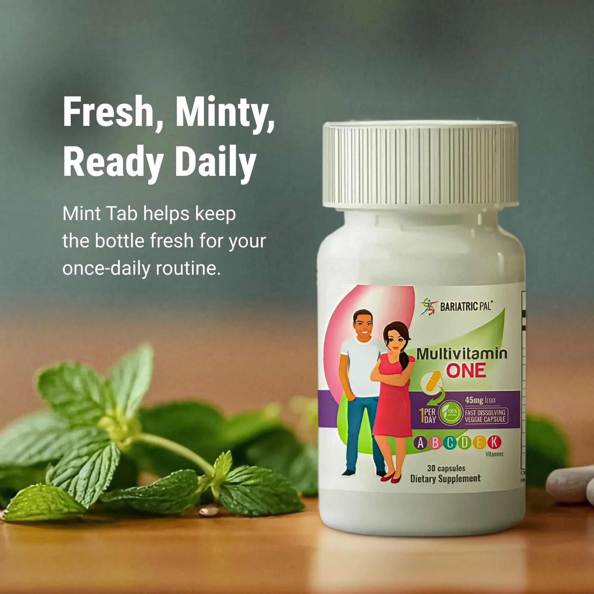 BariatricPal Multivitamin ONE 1 per Day! Bariatric Multivitamin Capsule Iron Free | Easy to Swallow Capsule | BariatricPal
