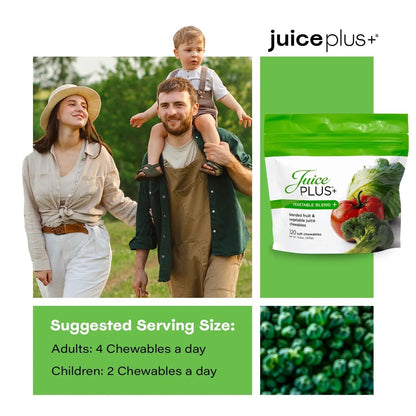 JuicePlus+ Vegetable Blend Soft Chews (Chewables) - Delicious Vegan Gummies with 11 Nutrient-Rich Vegetables for Daily Wellness! Juice Plus+Buy Supplements Australia