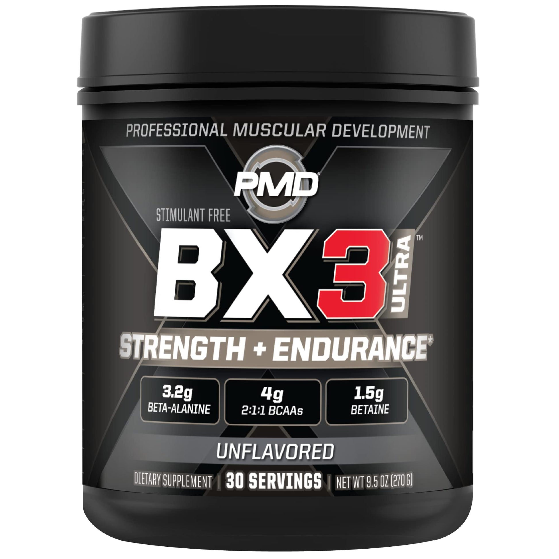 PMD Sports BX3 Ultra Muscle-Building Powder – Beta-Alanine, BCAAs, Betaine Anhydrous