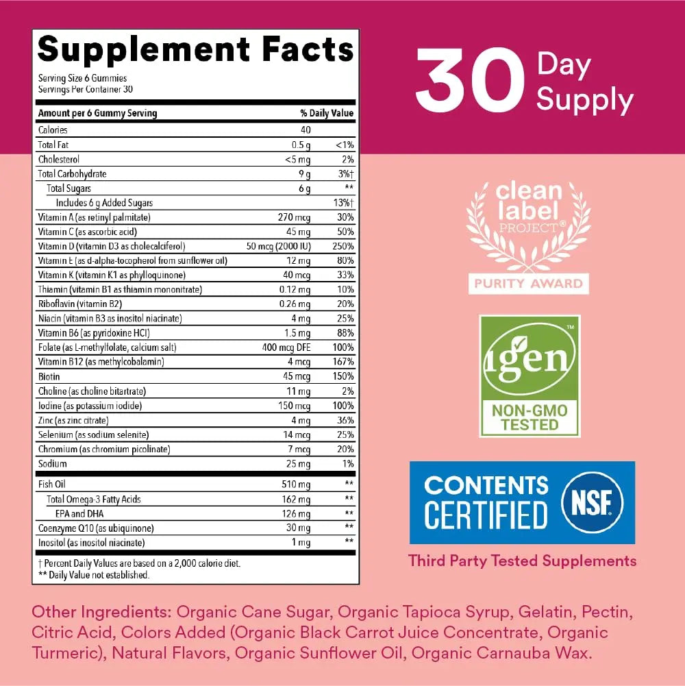 SmartyPants Kids Multivitamin Gummies & Women's Multivitamin Gummies: Omega 3 Fish Oil (EPA/DHA), Methylfolate SmartyPantsBuy Supplements Australia