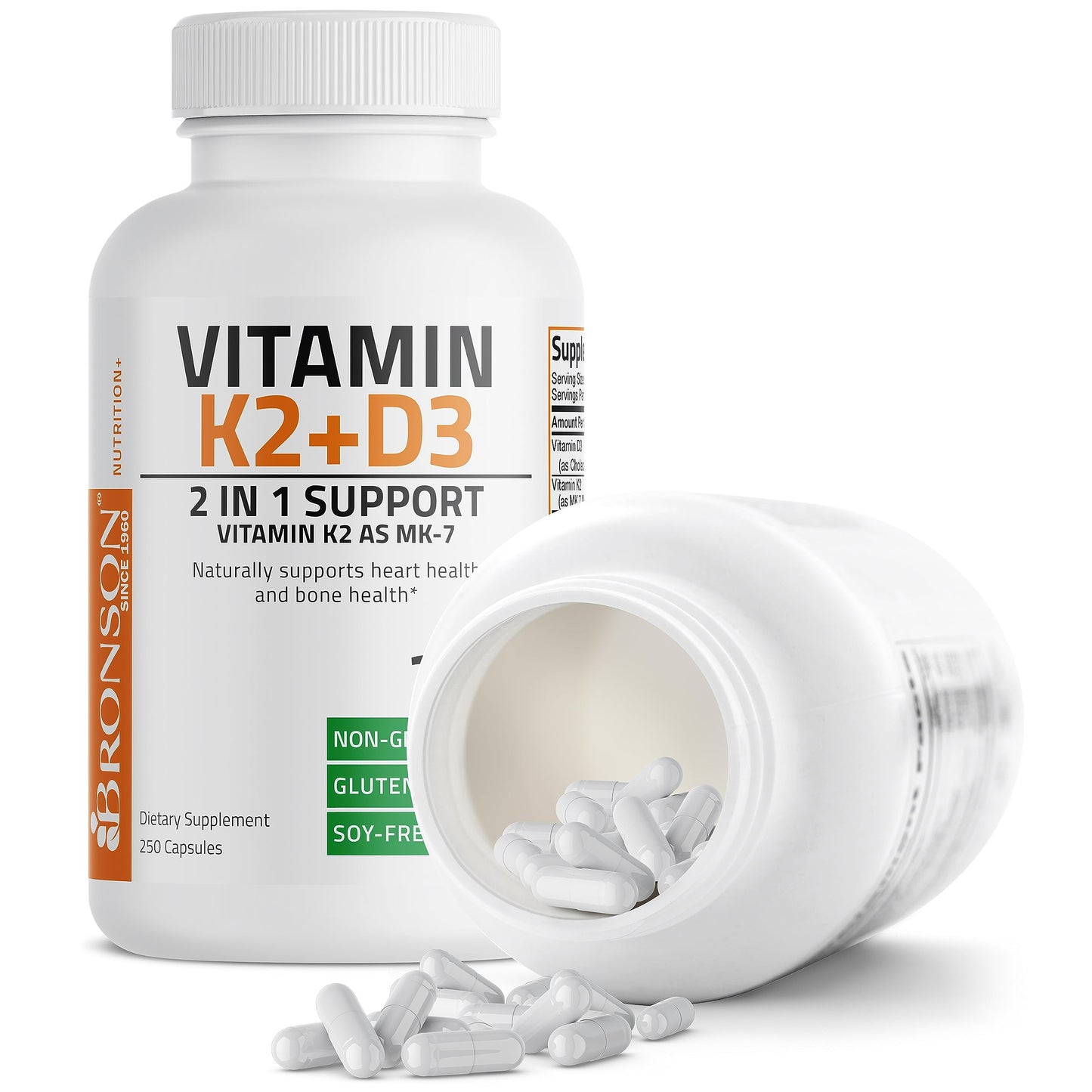 Bronson Vitamin K2 (MK7) with D3 Supplement Bone and Heart Health Non-GMO BronsonBuy Supplements Australia
