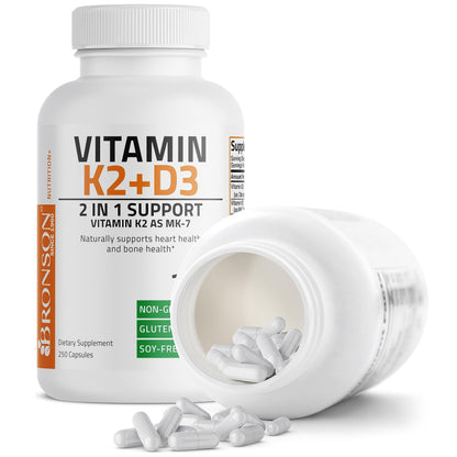 Bronson Vitamin K2 (MK7) with D3 Supplement Bone and Heart Health Non-GMO BronsonBuy Supplements Australia