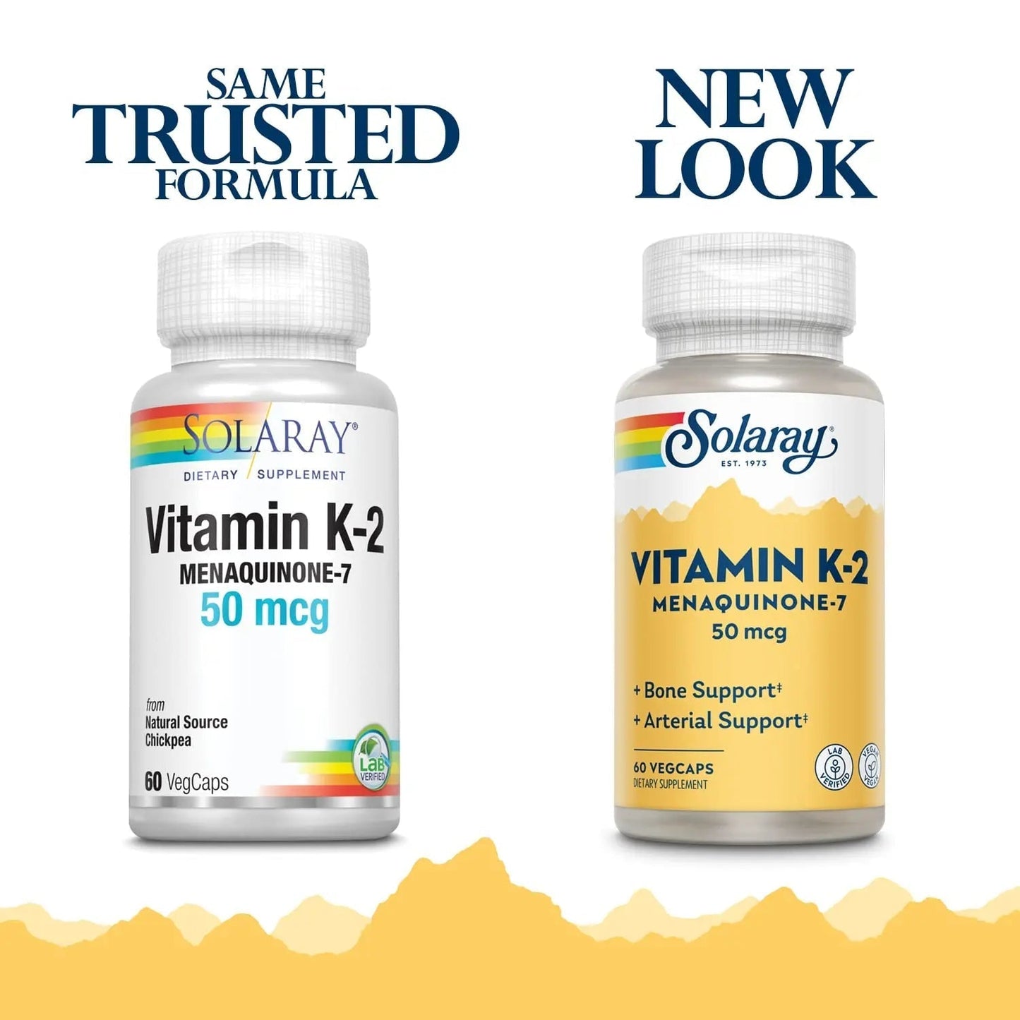 SOLARAY Vitamin K-2 as MK-7 50 mcg - Vitamin K2 MK7 Supplement for Bone Health Support, Vit K2 as Menaquinone for Women and Men - 60 Vegan Capsules SOLARAYBuy Supplements Australia