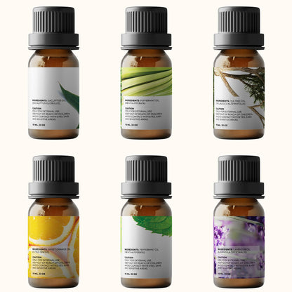Essential Oils by PURE AROMA 100% Pure Oils kit- Top 6 Aromatherapy Oils Gift Set-6 Pack, 10ML Pure AromaBuy Supplements Australia
