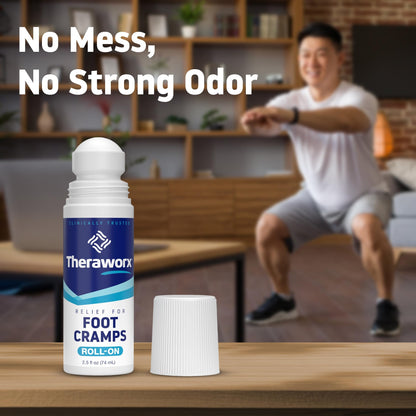 Theraworx Relief for Foot Cramps, Fast-Acting Foot Cramp Relief Roll-On - 2.5 Oz - 1 Count TheraworxBuy Supplements Australia