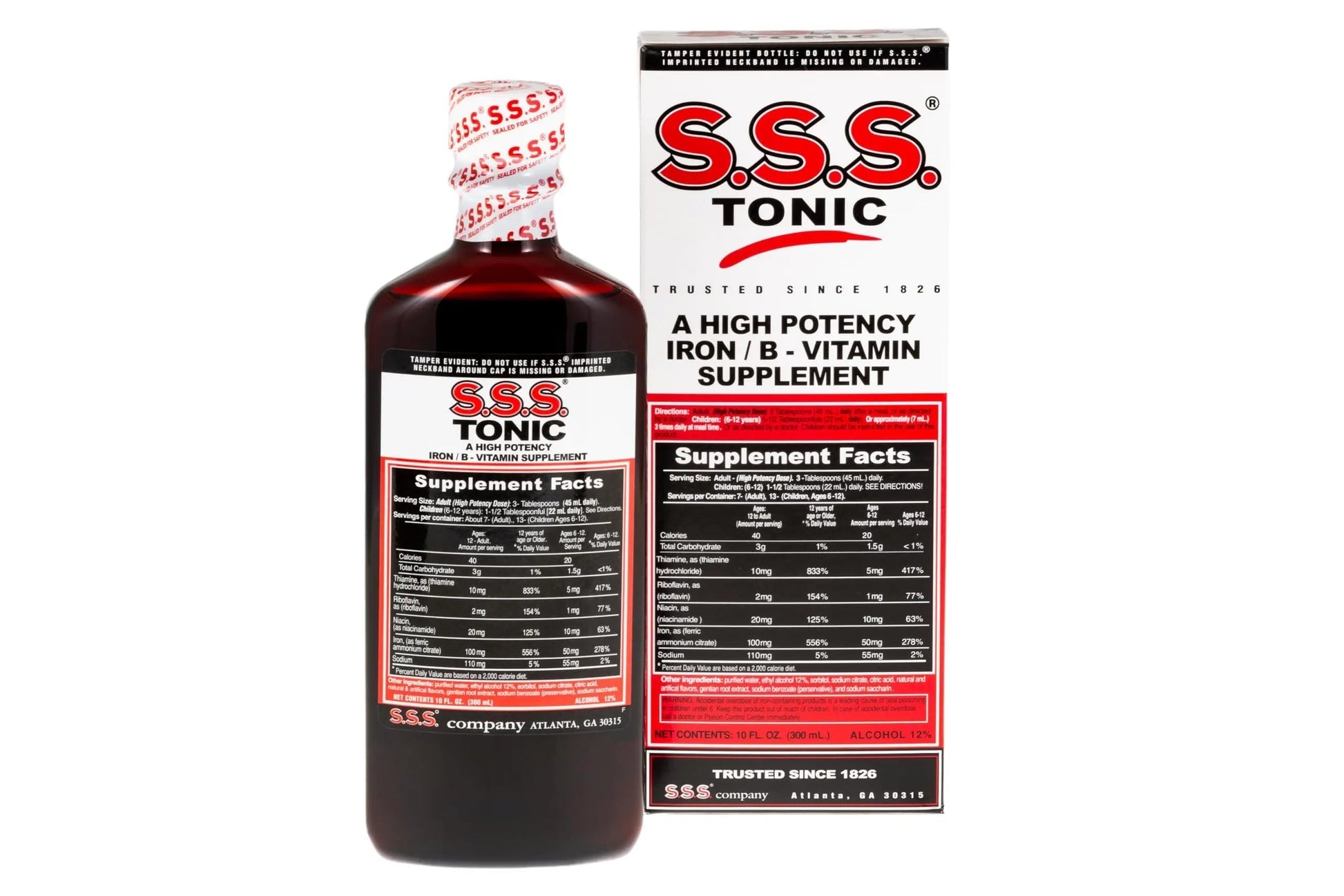 S.S.S. Tonic, Iron and Vitamin B Supplement, High Potency Vitamins, Bottle,10 Fl Oz (Pack of 1) S.S.S. CO.Buy Supplements Australia