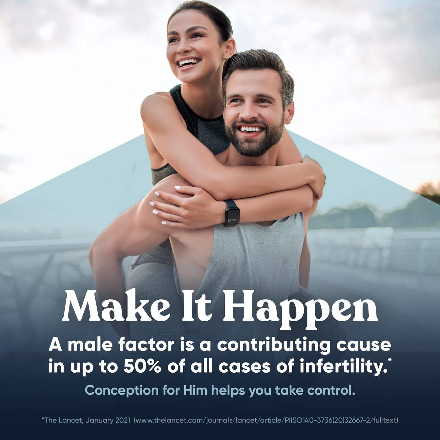 Eu Natural Conception for Him - Male Fertility Supplements with Ashwagandha, Folate & Zinc - Sperm Count, Motility & Strength Support
