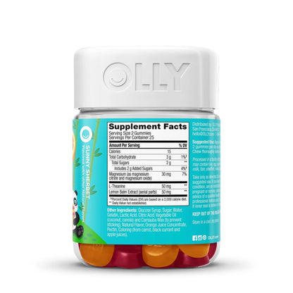 OLLY Kids Chillax Gummy, For a Calm and Relaxed Mood*, Magnesium, L-Theanine, Lemon Balm Extract, Chewable Supplement, Sherbet Flavored, 25 Day Supply - 50 Count (Packaging May Vary) OLLYBuy Supplements Australia