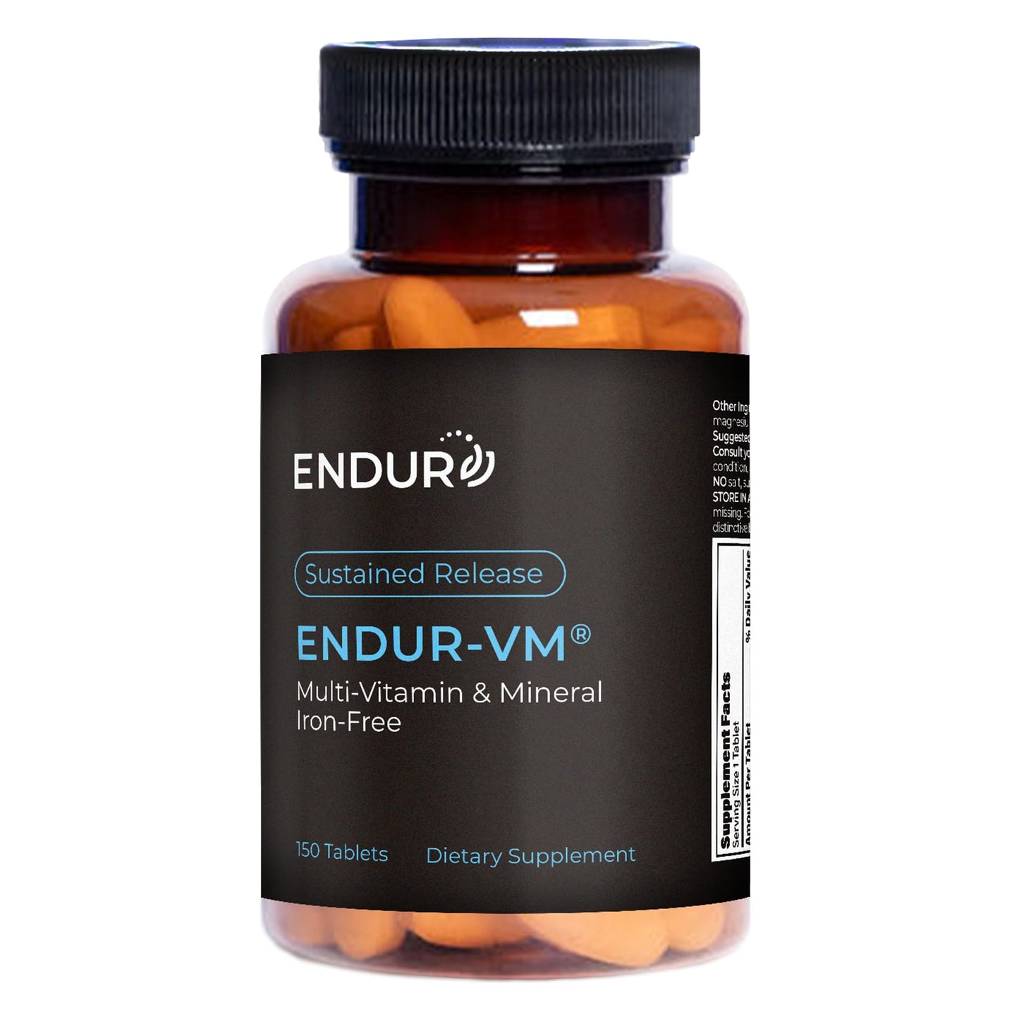 ENDUR-VM - Multivitamin Vitamin A, C, D, E, B12 & Zinc (Without Iron) SR (Sustained Release) 22 Essential Nutrients to Support Overall Wellness for Men & Postmenopausal Women - 150 Tablets Endurance ProductsBuy Supplements Australia