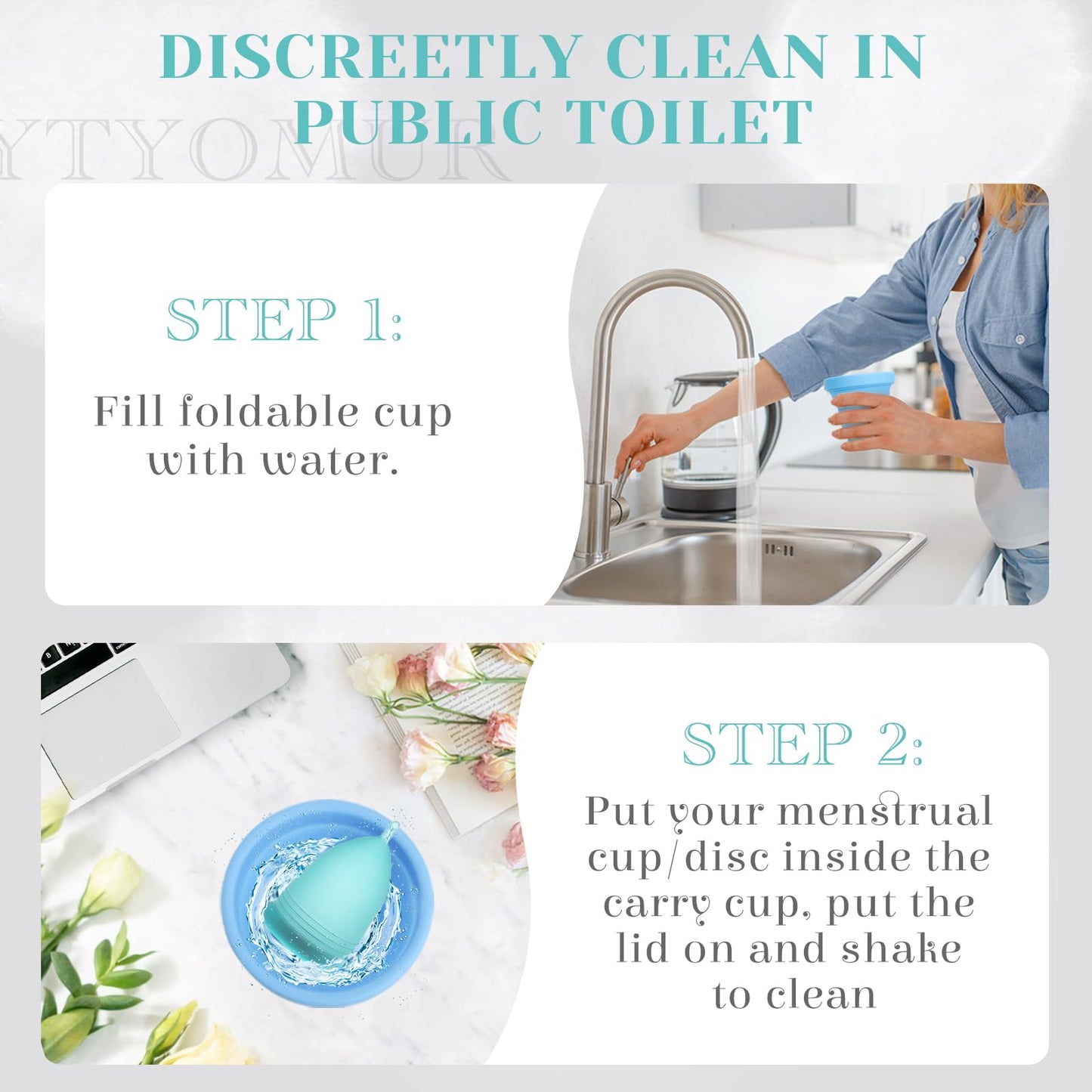 YTYOMUR Menstrual Cup Set, 2 Soft Period Cup Come with Collapsible Cleaner Cup YTYOMURBuy Supplements Australia