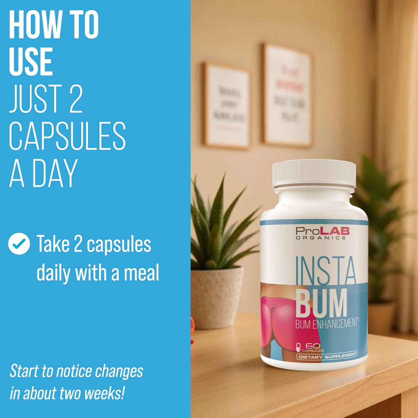 ProLab Organics InstaBum Bum Enhancement Pills – Lift, Shape, and Fill Glutes – Fast Growth for Bigger Butt and Hips – No Gummies. Visible Results in 1-2 Weeks ProLab OrganicsBuy Supplements Australia