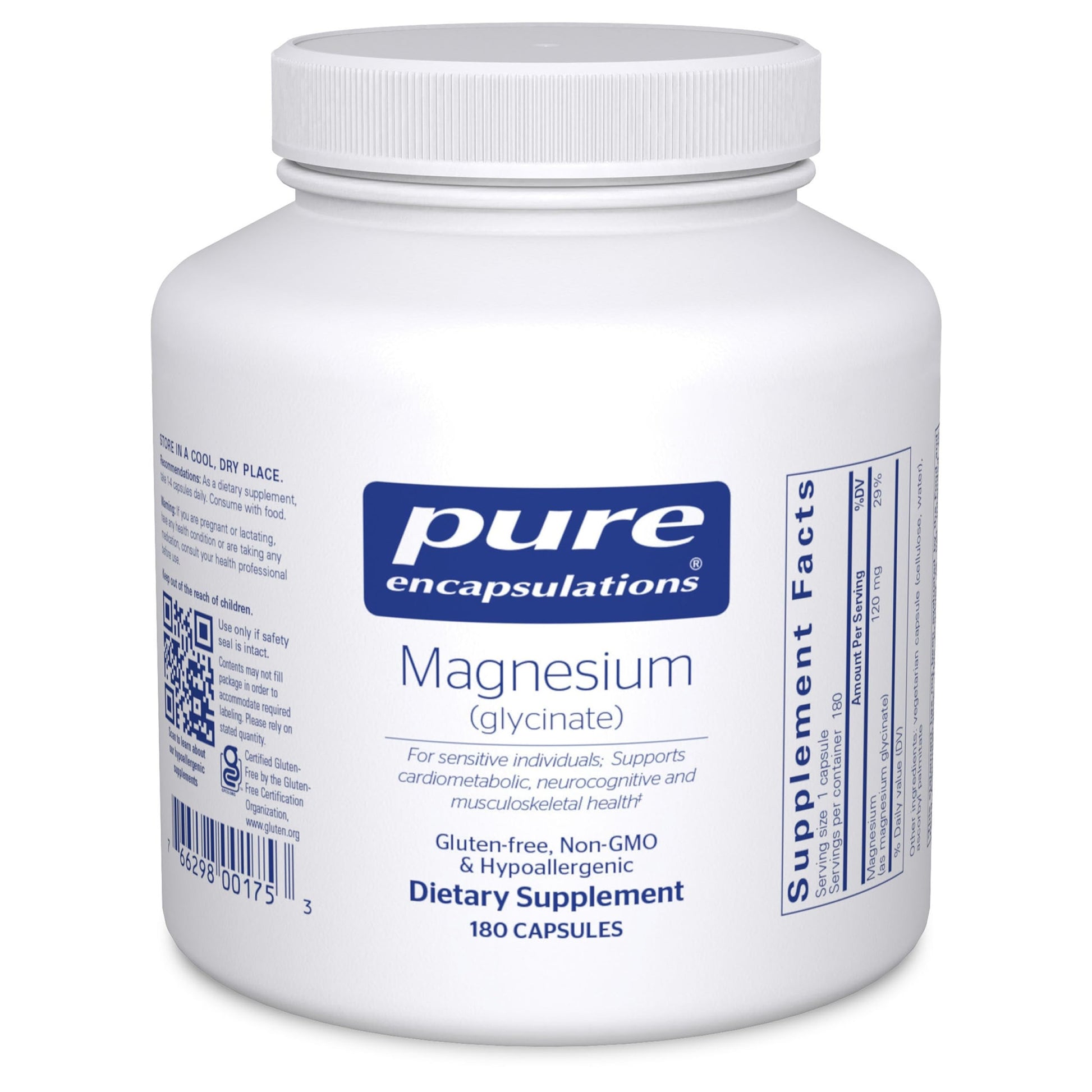 Pure Encapsulations Magnesium (Glycinate) - Supplement to Support Stress Relief, Sleep, Heart Health, Nerves, Muscles, and Metabolism* - with Magnesium Glycinate - 180 Capsules Pure EncapsulationsBuy Supplements Australia