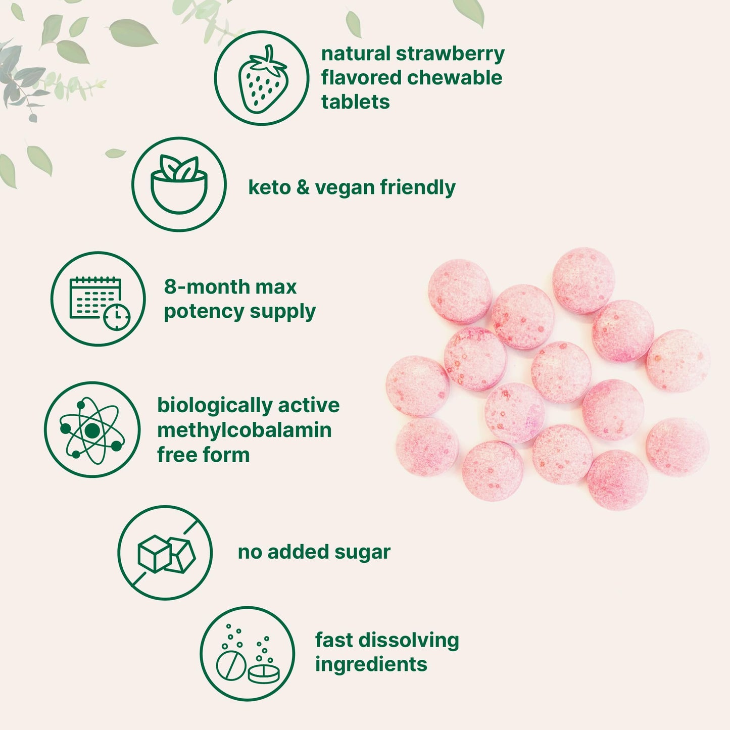 Micro Ingredients Vitamin B12 5000mcg | Methyl B12 Active Form – 240 Chewable Micro IngredientsBuy Supplements Australia