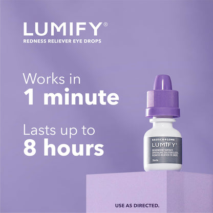 LUMIFY Eye Drops for Red Eyes, Redness Reliever for Brighter Looking Eyes, Works in 1 Minute & Lasts Up to 8 Hours, Eye Drops, 0.17 Fl Oz (5 mL) LUMIFY buy supplements Au