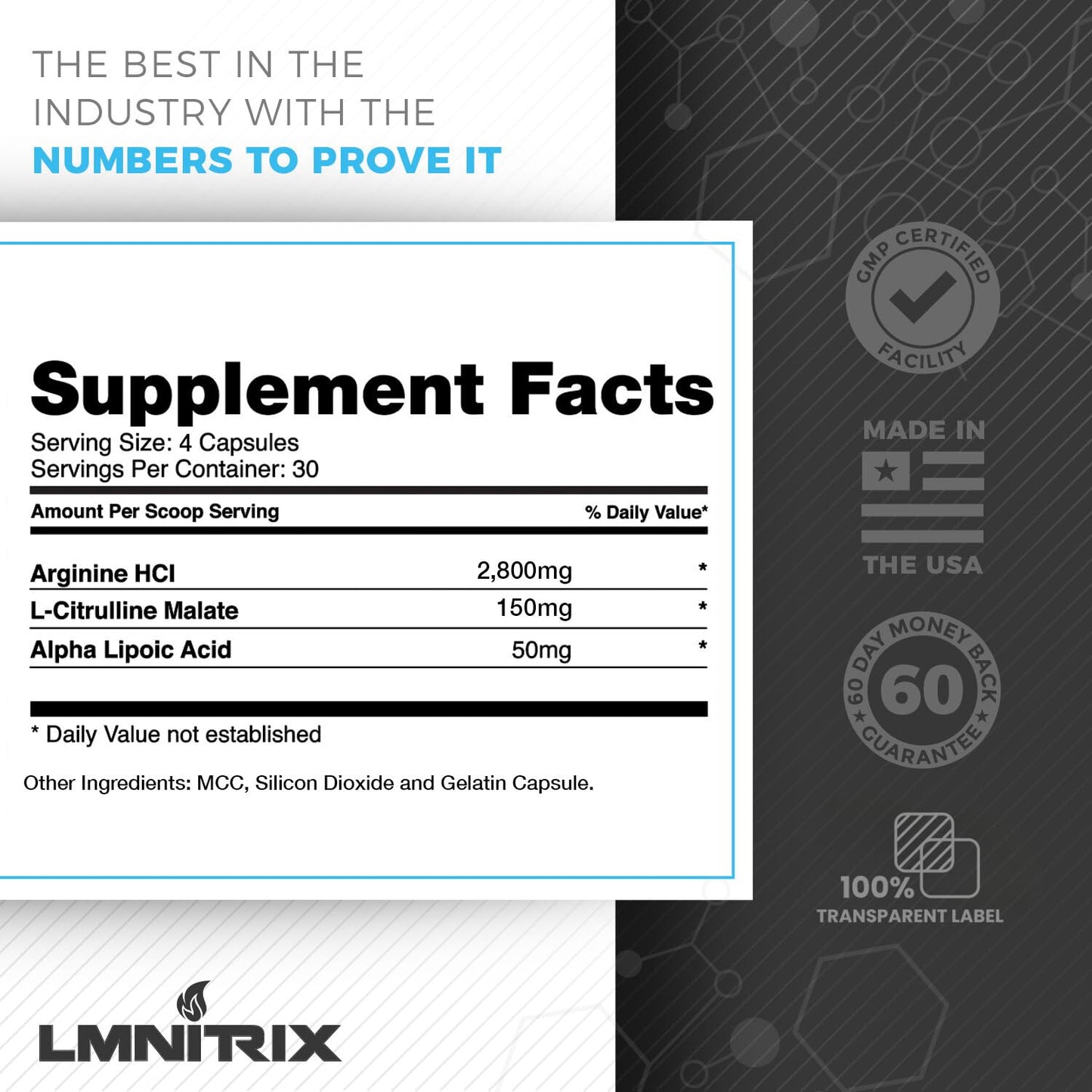 LMNITRIX VEINZ Pills ✮ Nitric Oxide Supplement with L-Arginine, L-Citrulline & ALA LMNITRIXBuy Supplements Australia