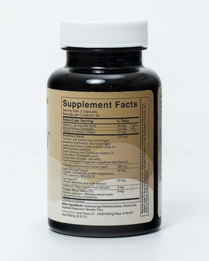 Inner Glow Age Defense Vitamins - Dermatologist and Plastic Surgeon Developed to Fight photoaging and Melasma, Polypodium Leucotomos Antioxidant Formula – Vegan, Gluten-Free – 60 Capsules Inner GlowBuy Supplements Australia