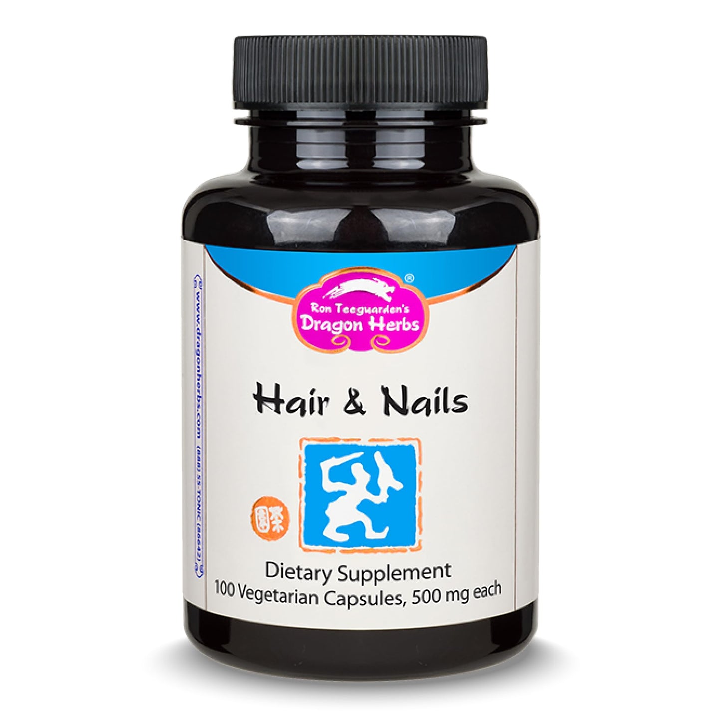Dragon Herbs Hair and Nails | All Natural Supplement to Support Hair, Nails, Healthy Aging, and Circulation | All Natural Ingredients, Non-GMO (100 Capsules, 500 mg Per Capsule) Dragon HerbsBuy Supplements Australia