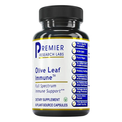 Premier Research Labs Olive Leaf Immune - Olive Leaf Extract Capsules, The Olive Leaf Pills with Phytonutrient Oleuropeinm, Herbal Supplement for Immune & Heart Health Support - 60 Vegetarian Capsules Premier Research LabsBuy Supplements Australia