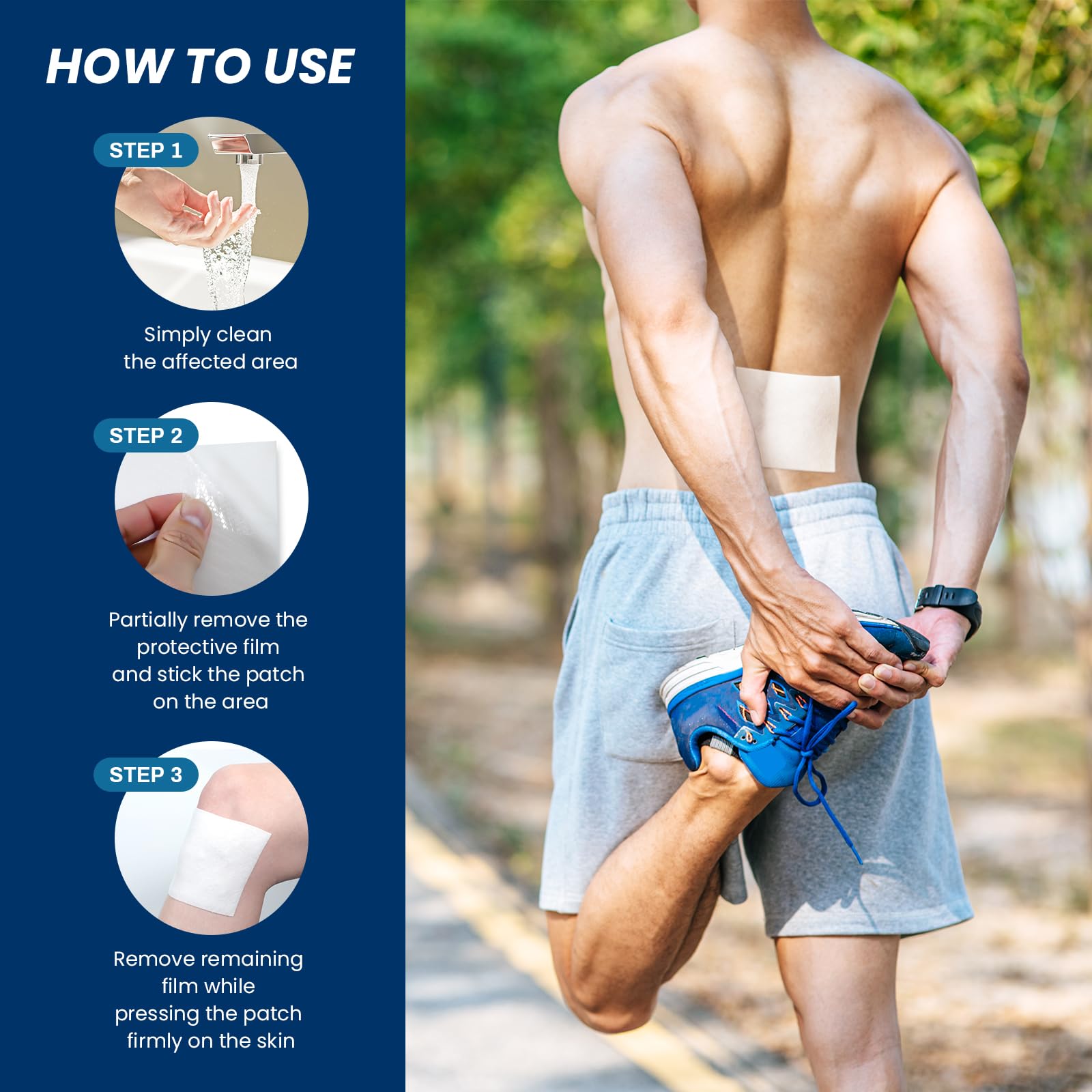 Sumifun XL Lidocaine Patches for Pain Relief, 4% Lidocaine Maximum Strength OTC, Extra Large 4.72"x7.87" for Full Back Pain Patches & Large Areas (Extra Large, Count, 13) SumifunBuy Supplements Australia