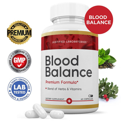 (3 Pack) Blood Balance Advanced Formula 688MG Supplement Pills 180 Capsules Justified LaboratoriesBuy Supplements Australia