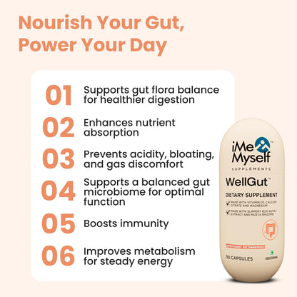 iMeMyself WellGut Daily Herbal Supplement | Traditional Herbs with Minerals & Probiotics 90 Vegan Capsules iMeMyselfBuy Supplements Australia