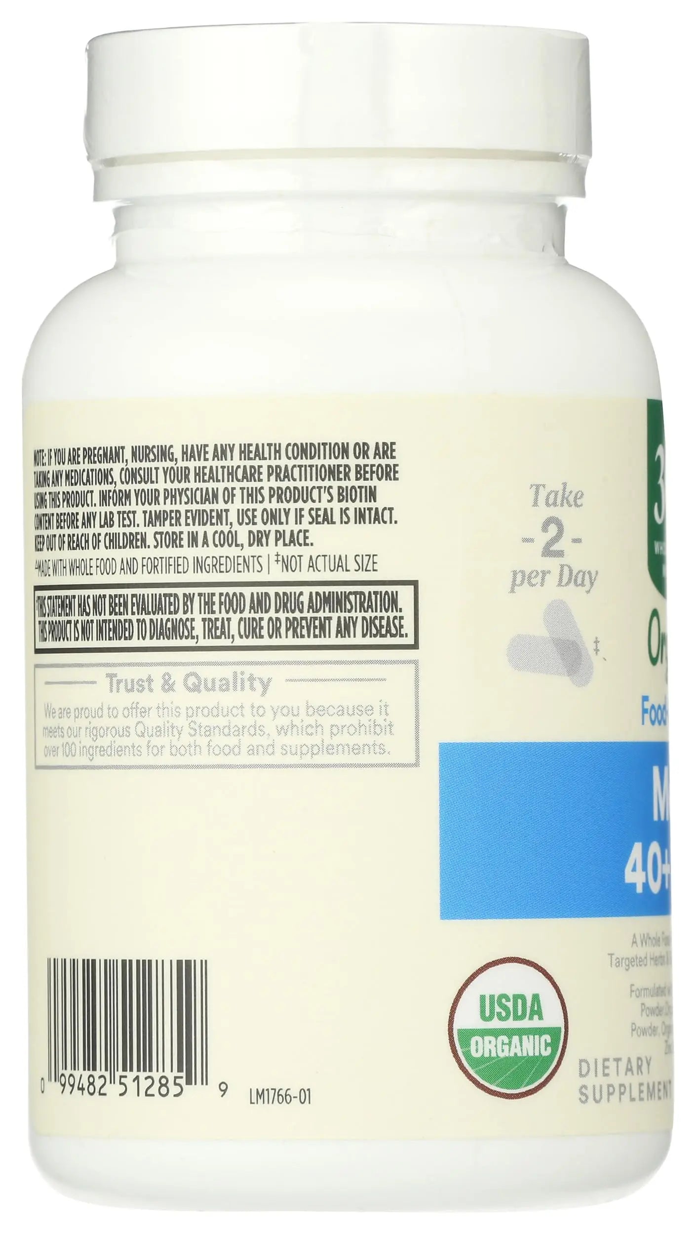 365 by Whole Foods Market, Vitamin Multi Mens Food Cultured 40 Plus, 60 Count 365 by Whole Foods Market