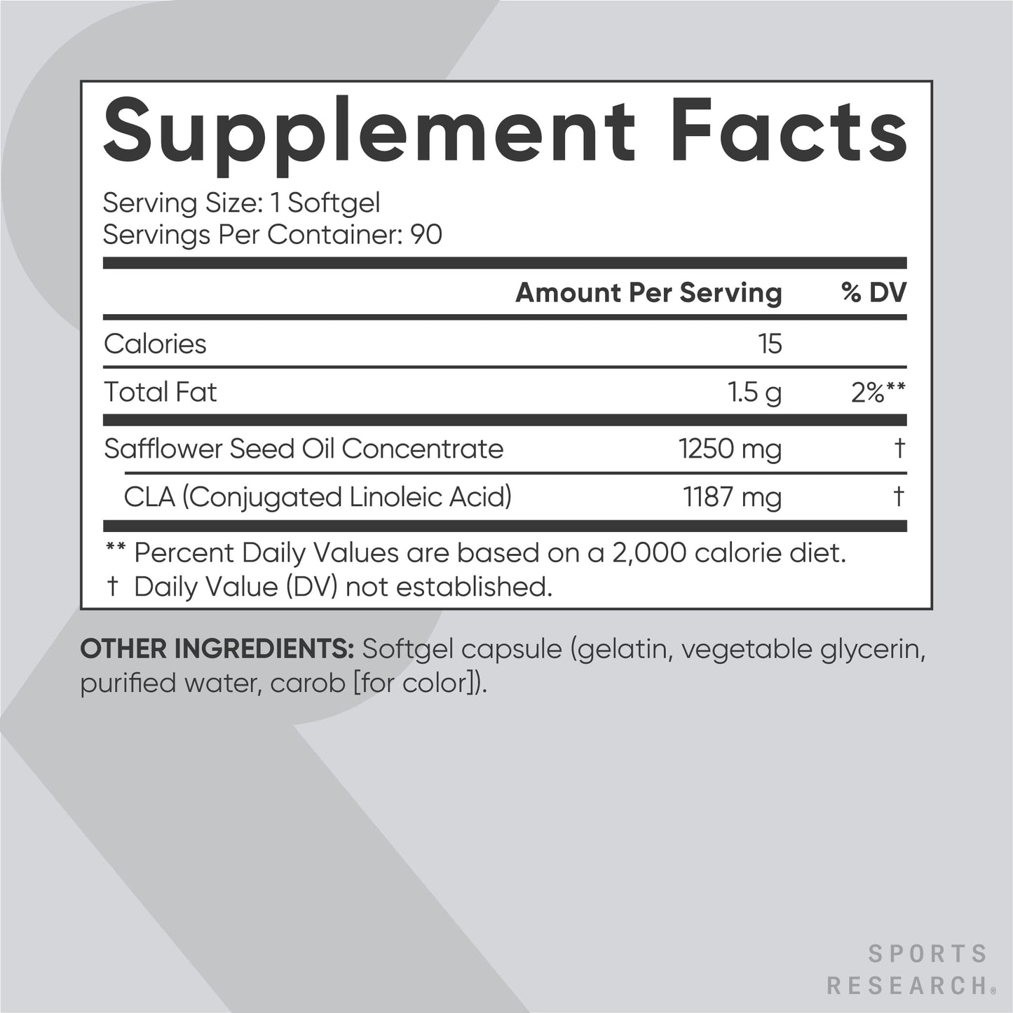 Sports Research CLA - 1250mg with Active Conjugated Linoleic Acid for Men and Women Sports ResearchBuy Supplements Australia