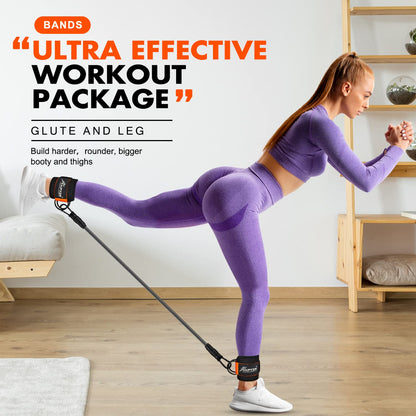 Ankle Resistance Bands with Cuffs for Leg and Glute Training - Exercise Equipment HPYGNBuy Supplements Australia