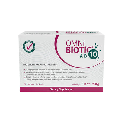 OMNi BiOTiC AB 10 - Clinically Tested Restorative Probiotic - Supports & Restores Gut Flora & Digestion OMNi BiOTiCBuy Supplements Australia