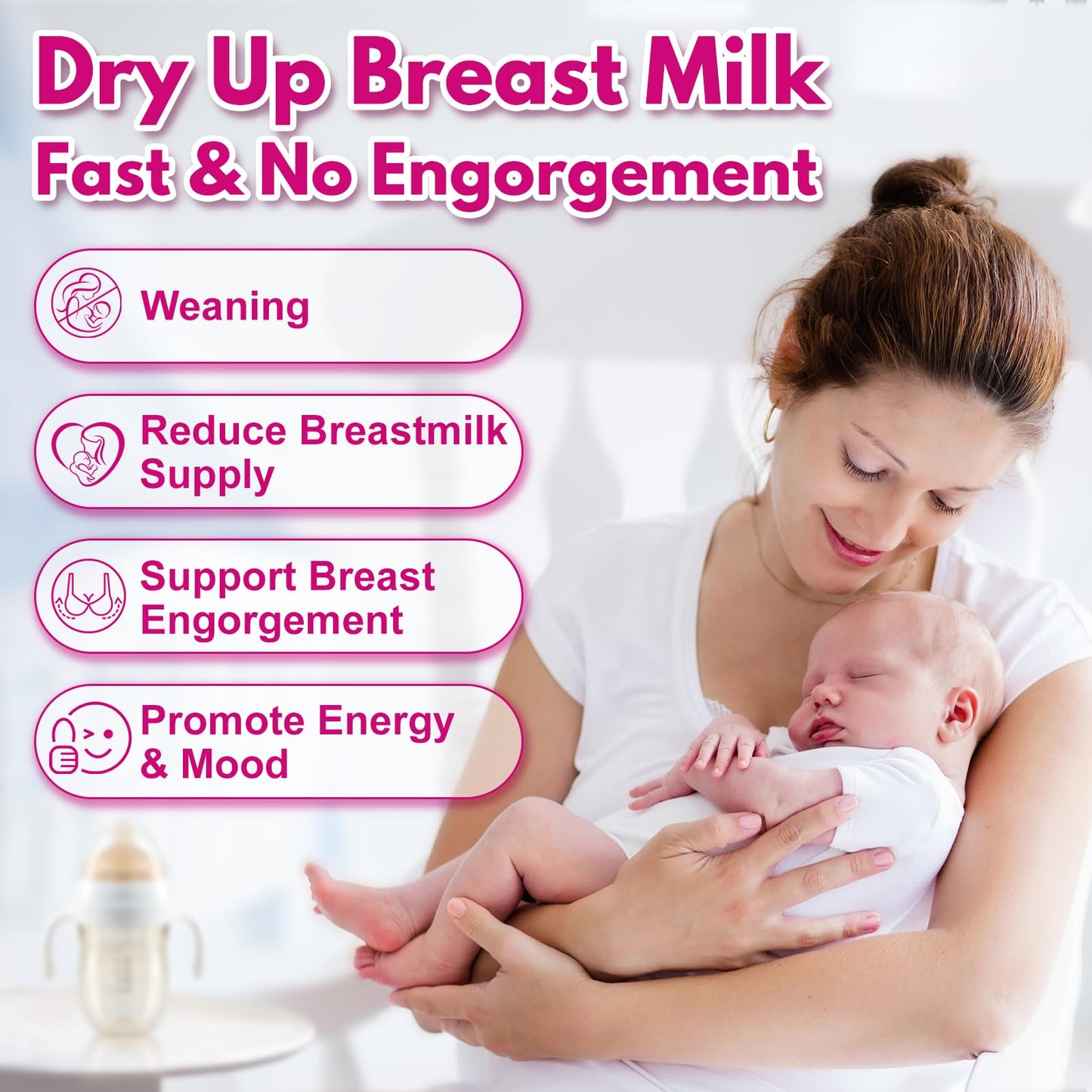 Jkrova Dry Up Breastmilk Fast, Dry Up Milk Supply, Stop Breastfeeding Products for Women, Stopper Pumping & No Engorgement, Fast Milk Flow Reduction, 90 Capsules JkrovaBuy Supplements Australia