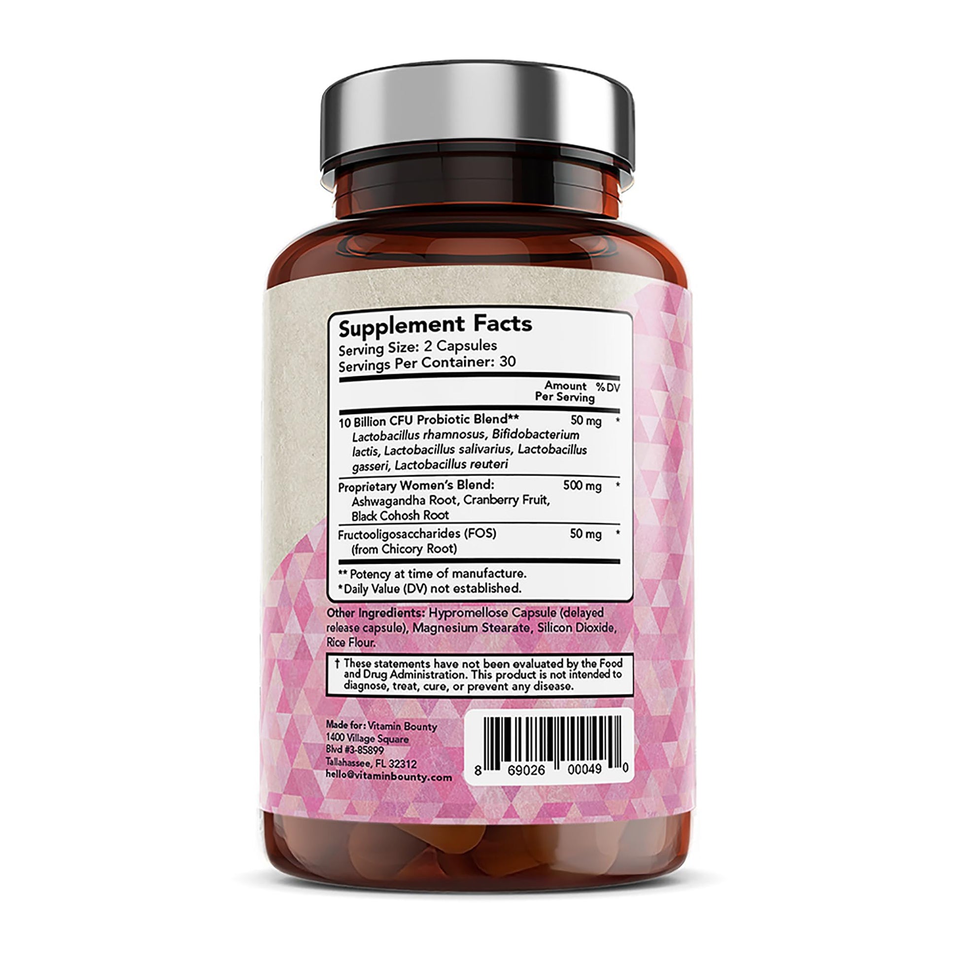 Vitamin Bounty Women's Pro Daily - Vaginal Probiotic & Prebiotic & pH Balance, Probiotics Vitamin BountyBuy Supplements Australia