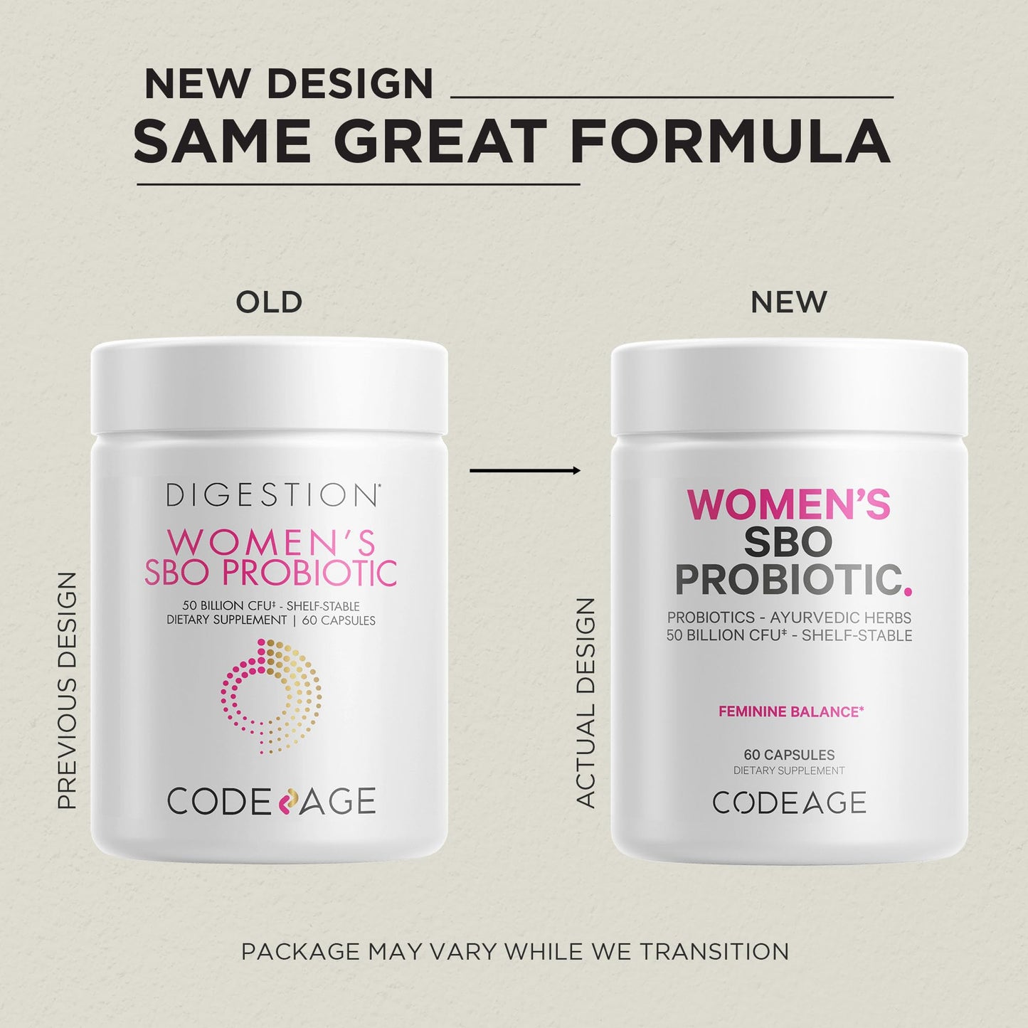 Codeage Women’s Probiotics Supplement - 50 Billion CFUs - SBO Probiotics & Prebiotics - Cranberries - Feminine Health - Fermented Botanical Blend, Whole Food Supplement - Vegan, Non-GMO - 60 Capsules CodeageBuy Supplements Australia