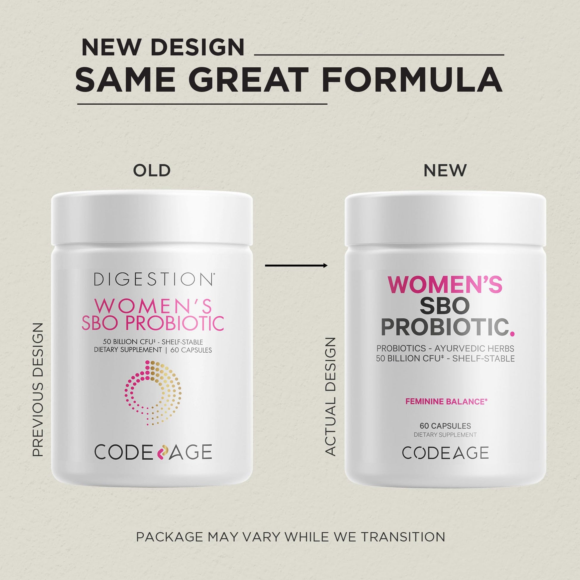 Codeage Women’s Probiotics Supplement - 50 Billion CFUs - SBO Probiotics & Prebiotics - Cranberries - Feminine Health - Fermented Botanical Blend, Whole Food Supplement - Vegan, Non-GMO - 60 Capsules CodeageBuy Supplements Australia