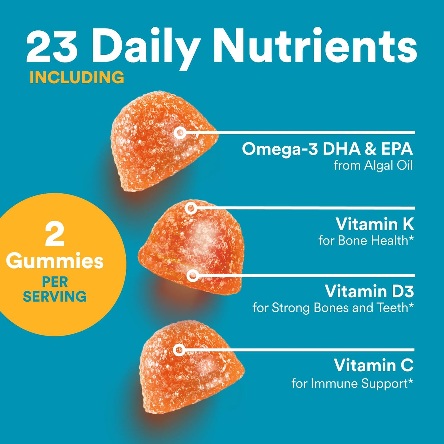 SmartyPants Teen Guy Multivitamin Gummies, Omega 3 (DHA/EPA), Vitamin D3, C, Vitamin B12, B6, A, K & Zinc, Folate, Gluten Free, Fruit Flavor, 60 Count (30 Day Supply) SmartyPantsBuy Supplements Australia