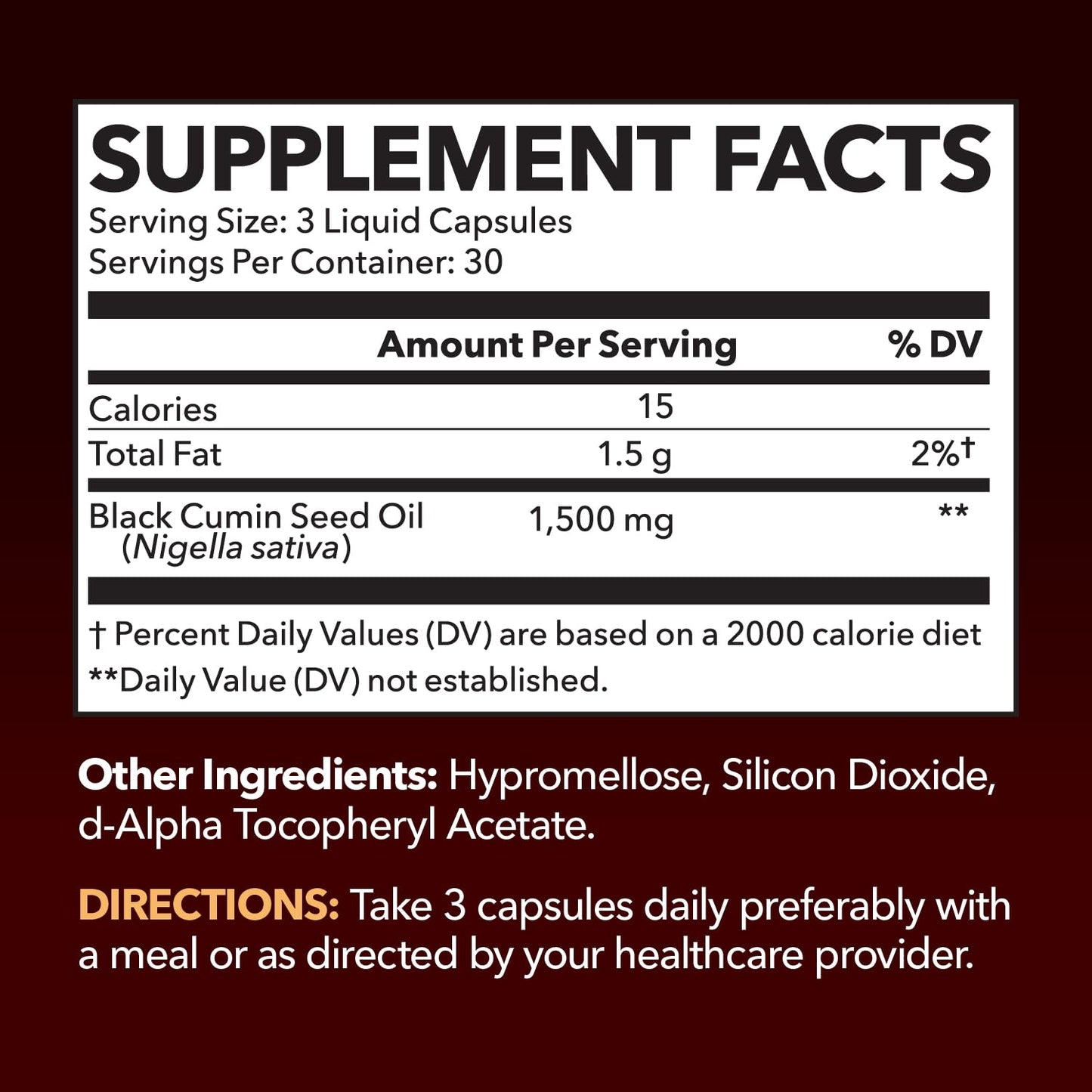 Black Seed Oil Nigella Sativa Cold-Pressed Capsules | 1500mg Black Cumin Seed Oil HAVASU NUTRITIONBuy Supplements Australia