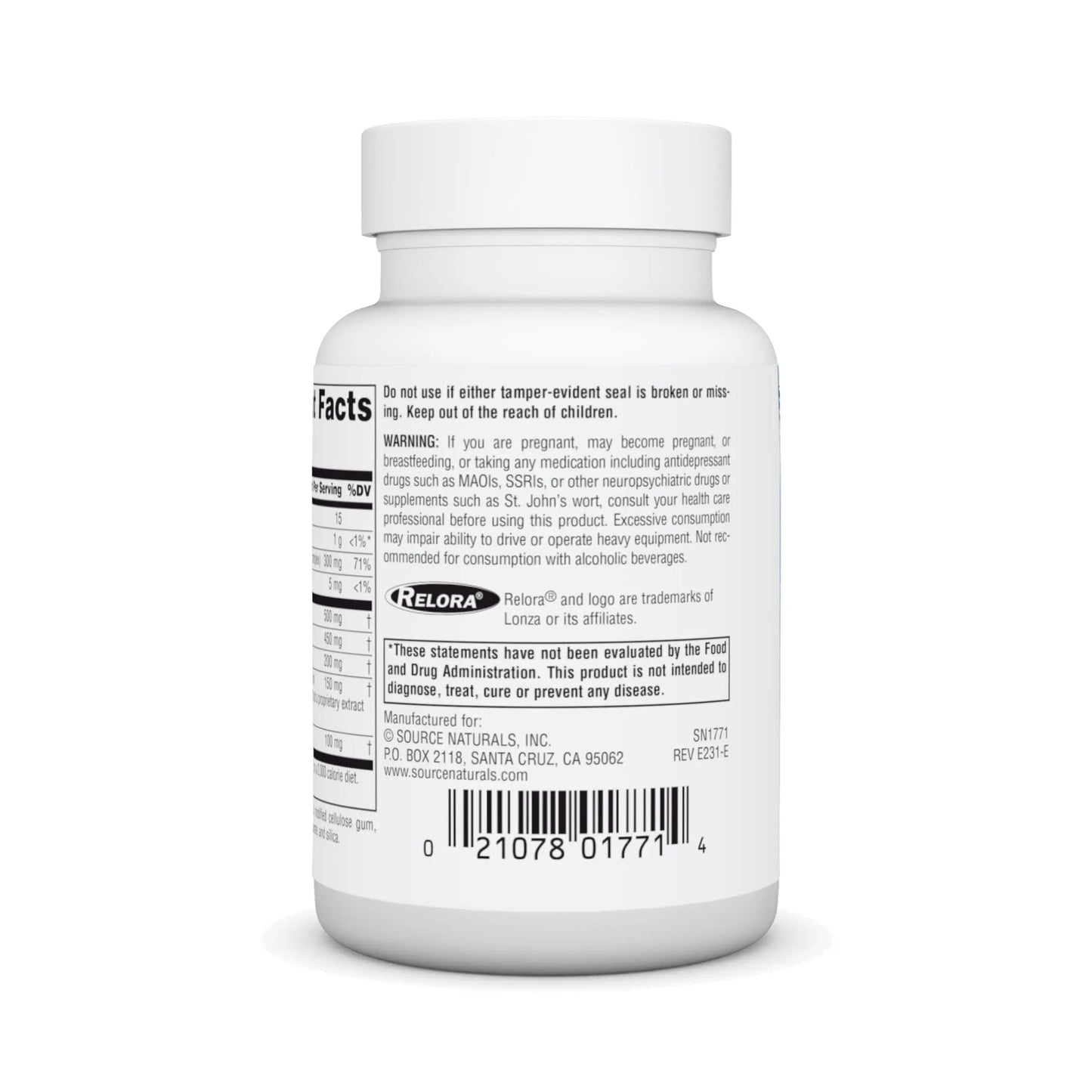 Source Naturals Serene Science Theanine Serene with Relora, Magnesium and GABA - 30 Tablets Source NaturalsBuy Supplements Australia