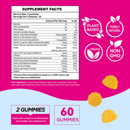 Fertility Gummies for Women to Get Pregnant Fast, Folic Acid Conception Gummies to Boost Fertility for Her, 60 Count Fertility Vitamin Gummy Support Hormone Balance, Ovulation & Period Cycle AromlifeBuy Supplements Australia