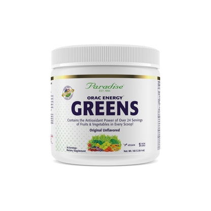 Paradise, ORAC Energy Greens Powder Extract, Super Antioxidants, Probiotics for Gut Health & Digestion, Vitamin C for Immunity, with Spirulina & Chlorella, Non-GMO, Gluten Free, 30 Servings Paradise HerbsBuy Supplements Australia
