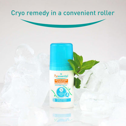 Puressentiel Muscles and Joints Cryo Pure Roller - Natural Menthol and Essential Oils Soothe Muscles - Long Lasting Cooling Sensation - 2.5 oz PuressentielBuy Supplements Australia