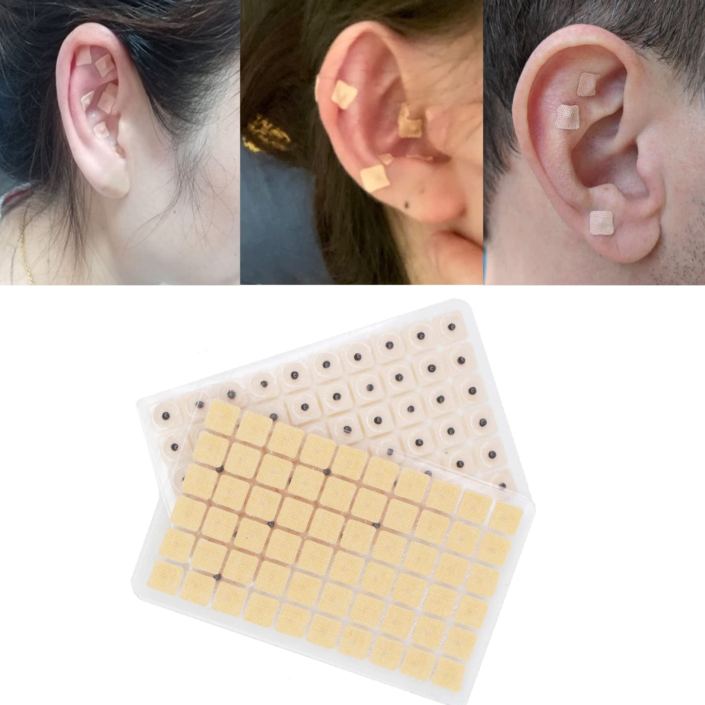 Ear Seeds Auricular Sticker kit,Acupuncture Kit Acupressure with Ears Seed 420 Pcs, Ear Chart, Tweezer HedigonBuy Supplements Australia