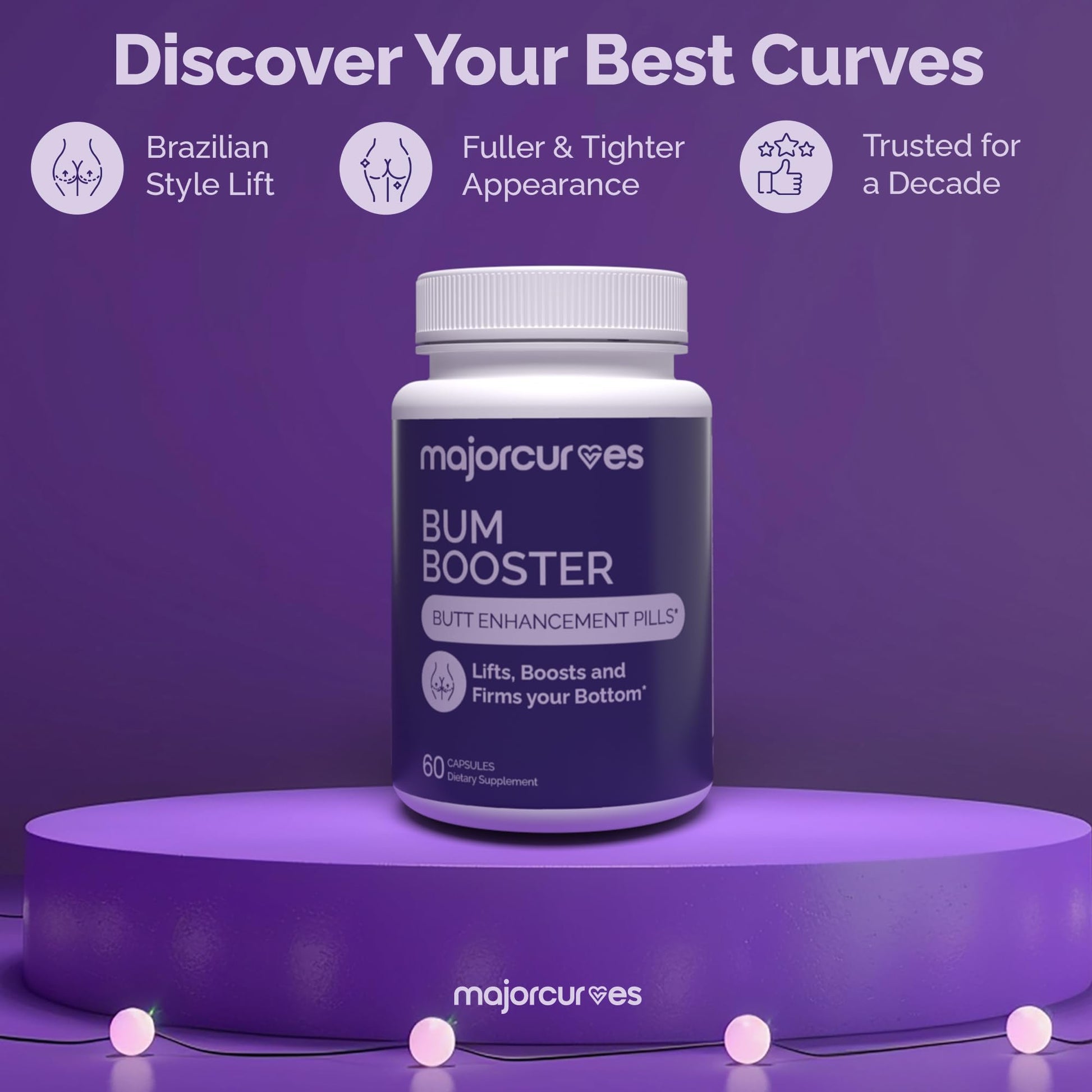 Major Curves Bum Booster Pills – Butt Enhancement for Women, Booty Growth Capsules for Bigger Bum, Curvier Hips and Glutes, Natural Brazilian Butt Lift Alternative with Fenugreek and Wild Yam Major CurvesBuy Supplements Australia