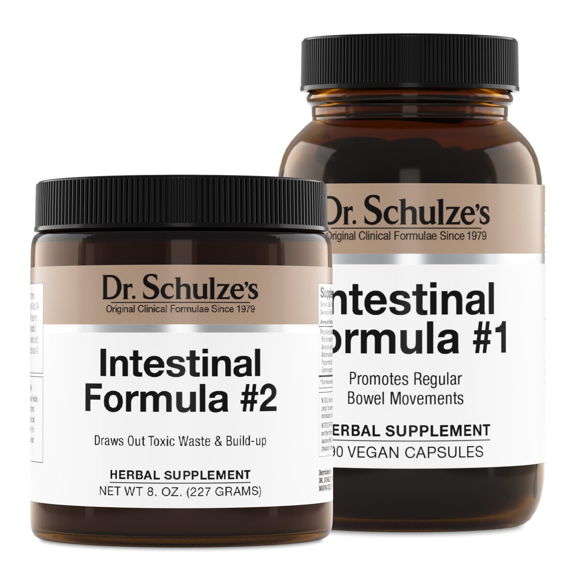 Dr. Schulze's Intestinal Formula #2 (8 Ounces) and Intestinal Formula #1 Capsules (90 Capsules) - Organic Herbal Supplements Dr. Schulze'sBuy Supplements Australia