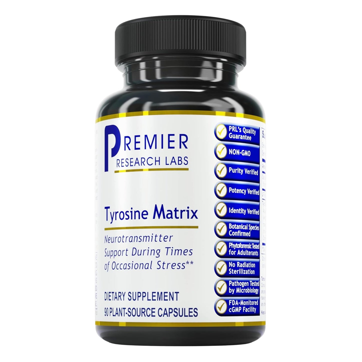 Premier Research Labs Tyrosine Matrix - L Tyrosine Supplement, L-tyrosine 944mg Capsules for Adults, Amino Acid Pills with Red Algae & Rhodiola Rosea - 90 Vegetarian Capsules Premier Research LabsBuy Supplements Australia