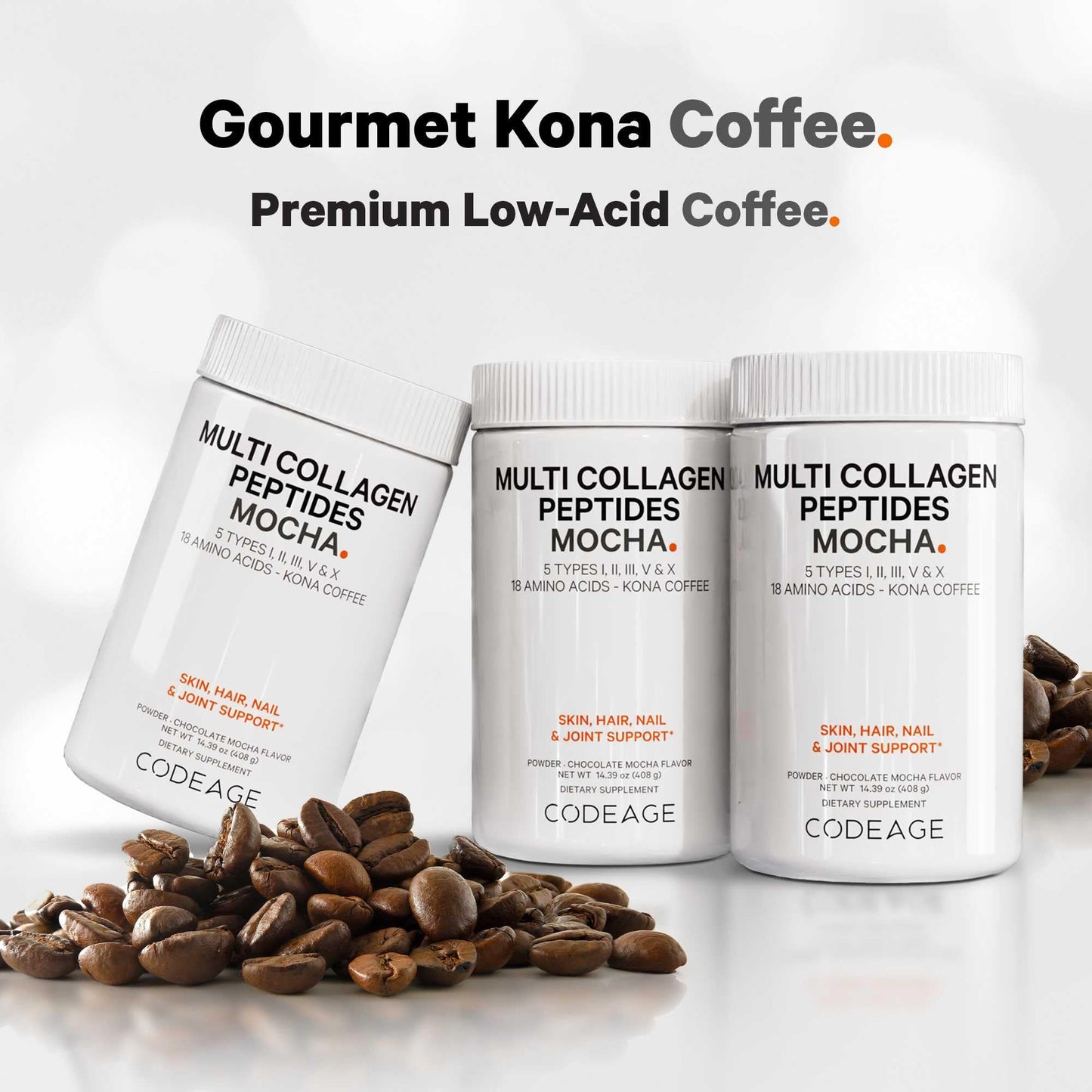 Codeage Multi Collagen Peptides Protein Powder - Chocolate Mocha Instant Coffee - Gourmet Knoa Coffee Drink & Shake - Collagen Type I, II, III, V & X - Grass-Fed, Hydrolyzed, Non-GMO - 14.39oz CodeageBuy Supplements Australia