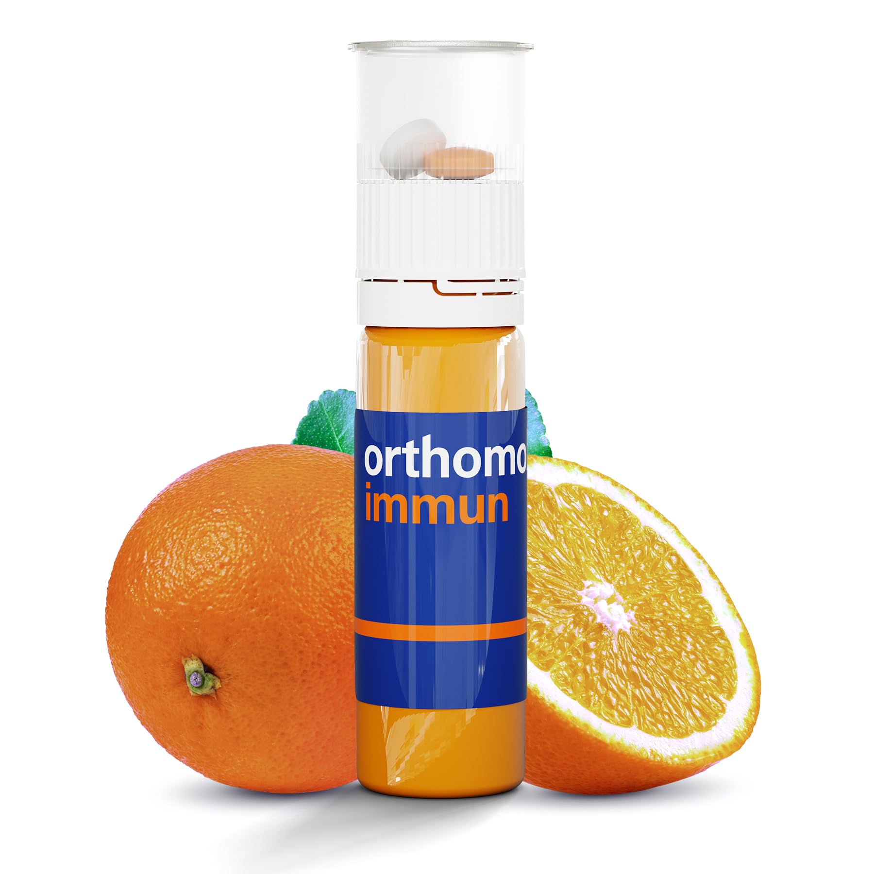 Orthomol Immun, Immune Support Vials for Adults with Vitamin C, Zinc, Selenium, Iodine, Vitamin D, E, A ,B, Calcium, 25+ Immune Boost Nutrients, 1 Serving Per Day for Daily Health (30 Day Supply) OrthomolBuy Supplements Australia