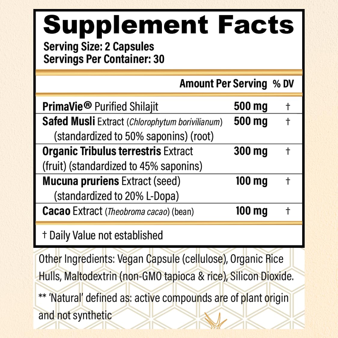 CHOQ Daily with 500mg PrimaVie Shilajit, Safed Musli, Tribulus - Natural Energy, Libido & Muscle Support - Daily Supplement for Men, 60 Vegan Capsules CHOQBuy Supplements Australia