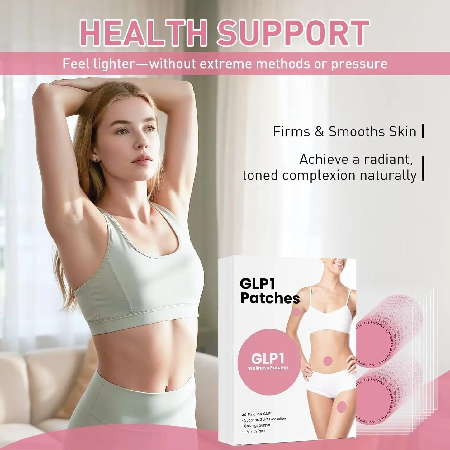 Ealavon GLP1 Patches Pure Natural for Women and Men 30 Count S13 EalavonBuy Supplements Australia